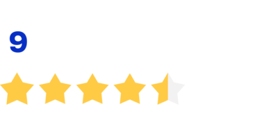 4,5 sterren - cijfer 9