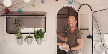 Caravan met voortent