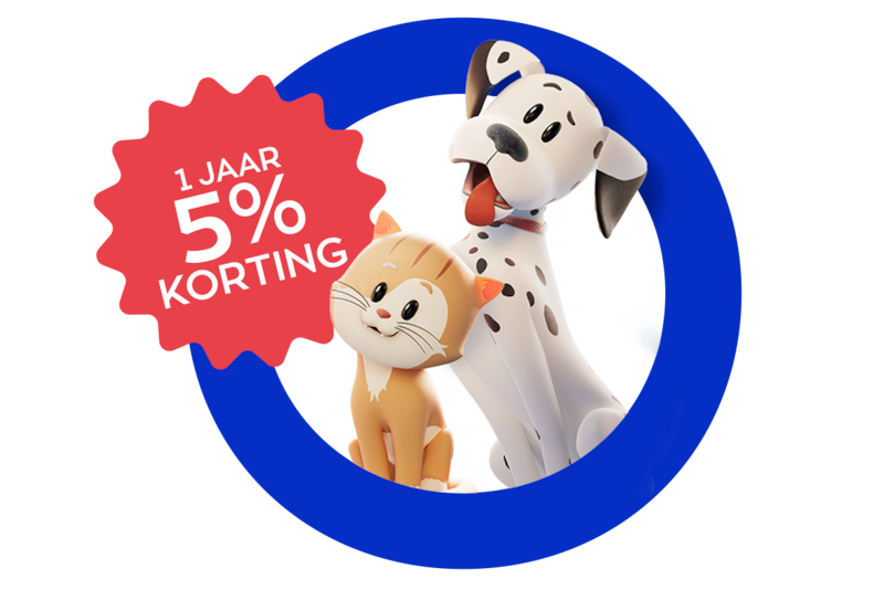 Sluit nu een huisdierenverzekering af en krijg een jaar lang 5% korting