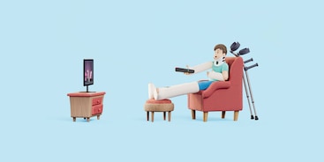 Winstersport vrouw in ligstoel