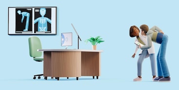 Matthijs met rugpijn bij de specialist