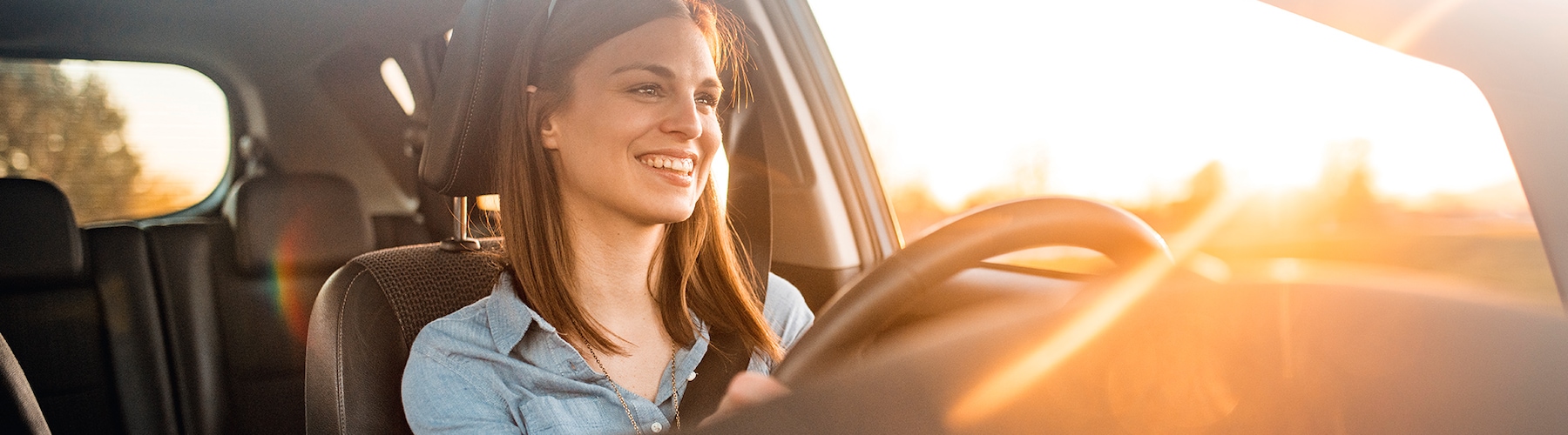 Vrouw in een auto